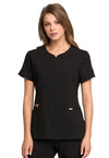 Statement by Cherokee CK695 Scrubs Ribbed V-Neck Top