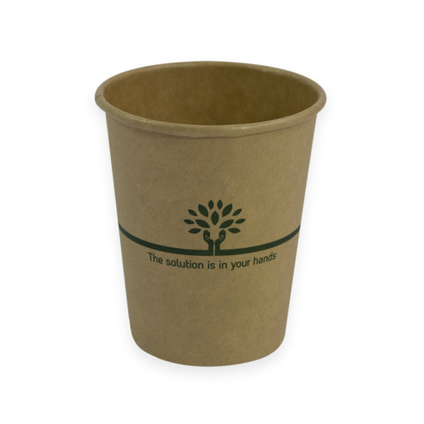 Sustain Bags & Takeaway Brown/Green Sustain Hot Cup Single Wall Aqueous Kraft 6oz