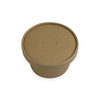 Sustain Disposable Food Packaging Carton of 500 Sustain Paper Lid Kraft Brown To Suit Round Paper Bowl 12