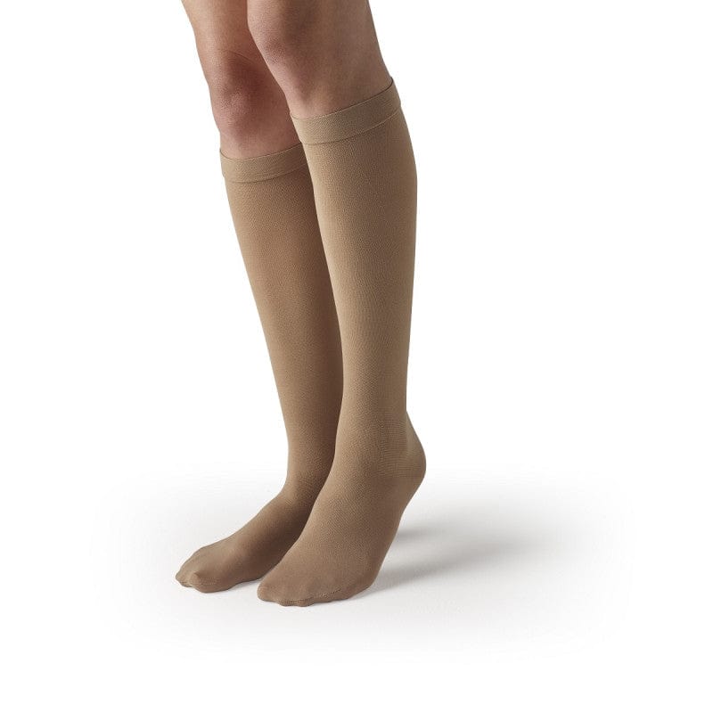 TED Knee High Anti-Embolism Compression Stockings Baige S / Regular /  Closed Toe