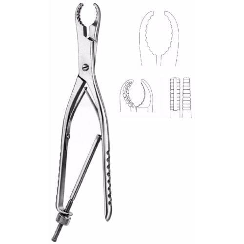 Professional Hospital Furnishings Forceps 25cm / Straight Ulrich Bone Holding Forceps