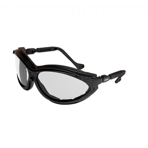 UVEX Safety Glasses Grey / 20% / Black Frame / Anti-Fog Lens UVEX Cybri-Guard Eye Protection Spectacles