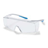 UVEX Safety Glasses Clear / 80%+ / White/Blue Frame / SV Excellence UVEX Super F Otg CR Eye Protection Clean range (autoclavable)