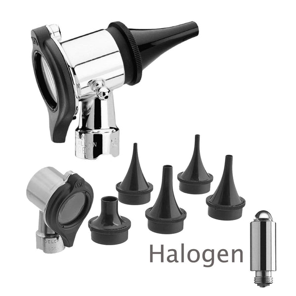 Welch Allyn Otoscopes Halogen / Pneumatic Otoscope with 4 Reusable Specula Welch Allyn 3.5V Otoscope Heads