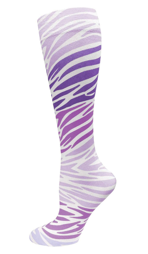 Prestige Medical Socks Zebra Violet Prestige 30cm Soft Comfort Compression Socks