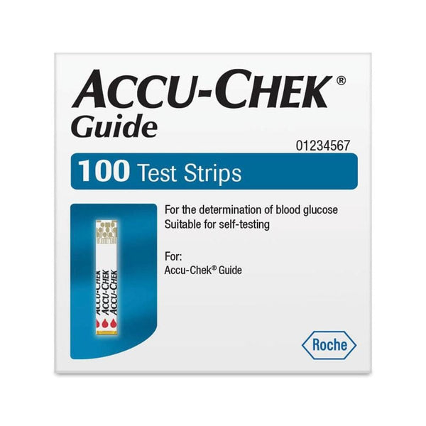 AccuChek Glucose Test Strips AccuChek Guide Blood Glucose Strip Box of 100