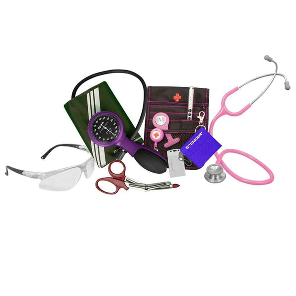 Medshop Paramedic Kits ACU Student Paramedic Kit 3 Pink Spirit Stethoscope Palm Style Sphg