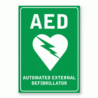Aero Healthcare AED Wall Sign Sticker 225mm x 300mm PAD-ACC-05 Pack/2