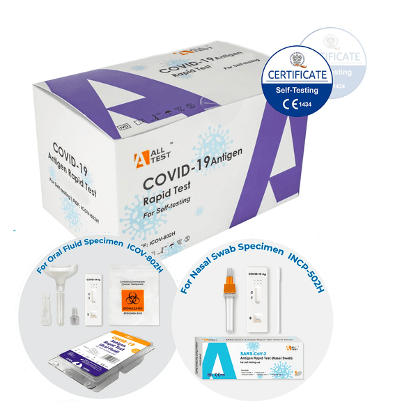 CE1434 OTC COVID 19 Antigen Rapid Test Kit Oral Fluid For Self Testing