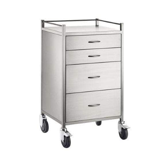 Pacific Medical Australia Emergency Cart Trolleys 4 Drawer Anaesthetic Trolleys 304 Stainless Steel