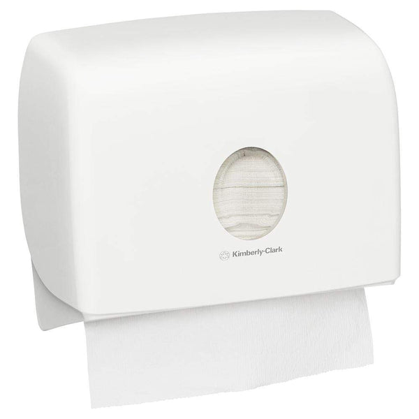 AQUARIUS Hand Towel Dispenser Single Dispenser / White Lockable ABS Plastic / 1890 & 13207 Codes AQUARIUS Multifold Hand Towel Dispenser