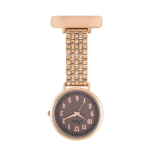 Annie Apple Fob Watches Aurora Grey/Rose Gold Link Fob Watch