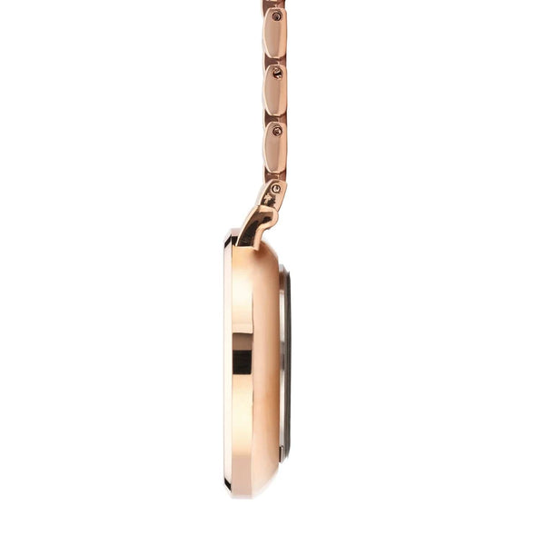 Annie Apple Fob Watches Aurora Pink Mother of Pearl /Rose Gold Link Fob