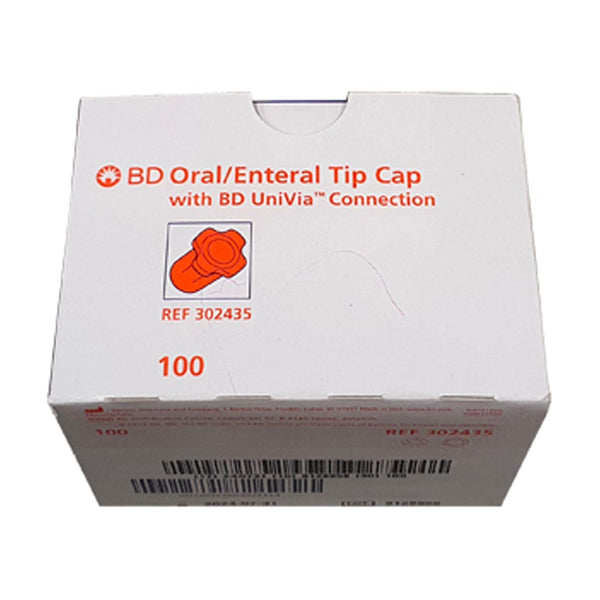 BD Medical Tip Caps Bungs and Accessories Oral Enteral Syringe Tip Caps x100 BD Syringe Tip Caps