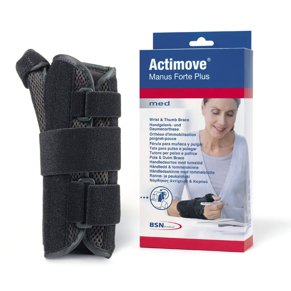 BSN Medical Wrist & Thumb Support XS / Right / Black BSN Medical Actimove Manus Forte Plus Wrist and Thumb Brace
