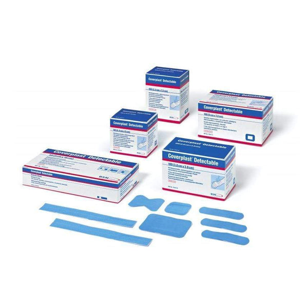 BSN Medical First Aid Plasters 3.8cm x 3.8cm / Sterile / Blue BSN Medical Coverplast Detectable