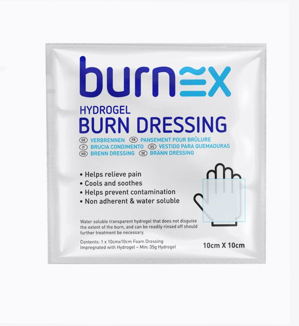 Burnex Burns Treatment 10cm x 10cm Burnex Hydrogel Gel Burn Dressings