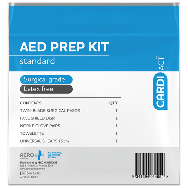 CardiAct Defibrillator Consumables CARDIACT AED Basic Prep Kit 12.5 x 20.5cm