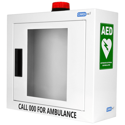 CARDIACT Alarmed AED Cabinet with Strobe Light 42 x 38 x 15.5cm