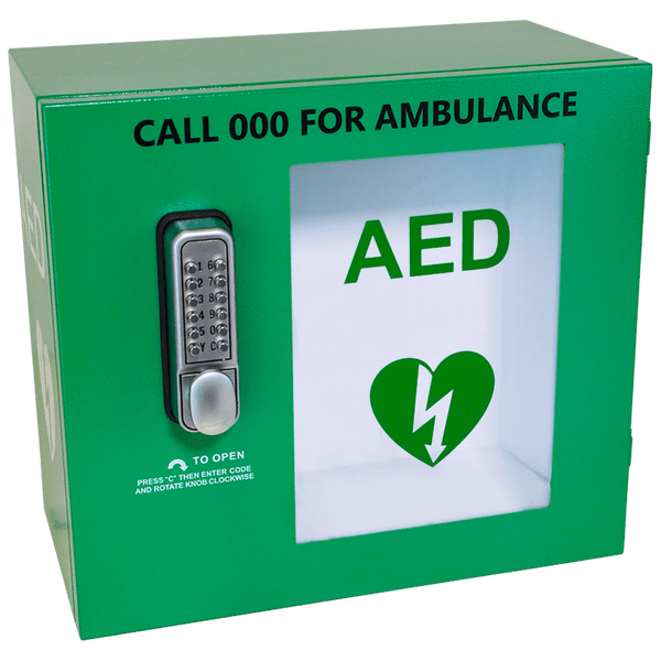 CardiAct Defibrillator Cases Cabinets CARDIACT Alarmed Outdoor AED Cabinet with Lock 48 x 47 x 31cm