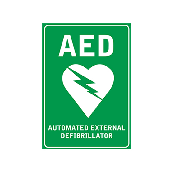 CardiAct Defibrillator Signage CARDIACT Poly AED Sign 22.5 x 30cm