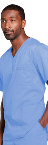 Cherokee Scrubs Top Cherokee Core Stretch 4725 Scrubs Top Unisex V-Neck Ceil Blue