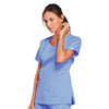 Cherokee Scrubs Top Cherokee Core Stretch 4727 Scrubs Top Womens V-Neck Ceil Blue