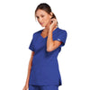 Cherokee Scrubs Top Cherokee Core Stretch 4727 Scrubs Top Womens V-Neck Galaxy Blue