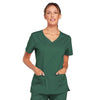 Cherokee Core Stretch 4727 Scrubs Top Womens V-Neck Hunter Green