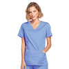 Cherokee Scrubs Top 2XL Cherokee Core Stretch 4728 Scrubs Top Womens Mock Wrap Ceil Blue