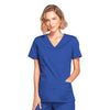 Cherokee Scrubs Top 2XL Cherokee Core Stretch 4728 Scrubs Top Womens Mock Wrap Galaxy Blue