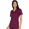 Cherokee Scrubs Top Cherokee Core Stretch WW630 Scrubs Top Womens V-Neck Wine