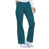 Cherokee Scrubs Pants 2XL Cherokee Flexibles 2085 Scrubs Pants Womens Mid Rise Knit Waist Pull-On Caribbean Blue