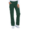 Cherokee Flexibles 2085 Scrubs Pants Womens Mid Rise Knit Waist Pull-On Hunter Green