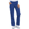 Cherokee Scrubs Pants Cherokee Flexibles 2085 Scrubs Pants Womens Mid Rise Knit Waist Pull-On Royal