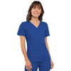 Cherokee Scrubs Top 2XL Cherokee Flexibles 2968 Scrubs Top Womens V-Neck Knit Panel Royal