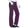 Cherokee Scrubs Pants Cherokee Infinity 1123A Scrubs Pants Womens Low Rise Straight Leg Drawstring Eggplant