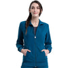 Cherokee Infinity 2391A Scrubs Jacket Womens Zip Front Warm-Up Caribbean Blue