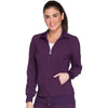 Cherokee Scrubs Jacket Cherokee Infinity 2391A Scrubs Jacket Womens Zip Front Warm-Up Eggplant