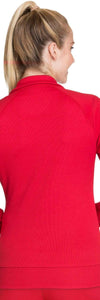 Cherokee Scrubs Jacket Cherokee Infinity 2391A Scrubs Jacket Womens Zip Front Warm-Up Red