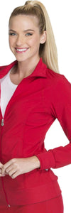 Cherokee Scrubs Jacket Cherokee Infinity 2391A Scrubs Jacket Womens Zip Front Warm-Up Red
