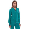 Cherokee Infinity 2391A Scrubs Jacket Womens Zip Front Warm-Up Teal Blue