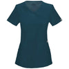 Cherokee Scrubs Top 2XL Cherokee Infinity 2625A Scrubs Top Womens Mock Wrap Caribbean Blue