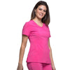 Cherokee Scrubs Top Cherokee Infinity 2625A Scrubs Top Womens Mock Wrap Carmine Pink