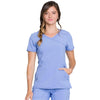 Cherokee Infinity 2625A Scrubs Top Womens Mock Wrap Ceil Blue