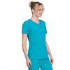 Cherokee Scrubs Top Cherokee Infinity 2625A Scrubs Top Womens Mock Wrap Teal Blue