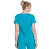 Cherokee Scrubs Top Cherokee Infinity 2625A Scrubs Top Womens Mock Wrap Teal Blue