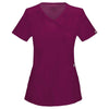 Cherokee Infinity 2625A Scrubs Top Womens Mock Wrap Wine