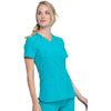 Cherokee Scrubs Top Cherokee Infinity CK865A Scrubs Top Women Teal Blue