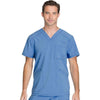 Cherokee Scrubs Top 2XL Cherokee Infinity CK900A Scrubs Top Mens V-Neck Ceil Blue